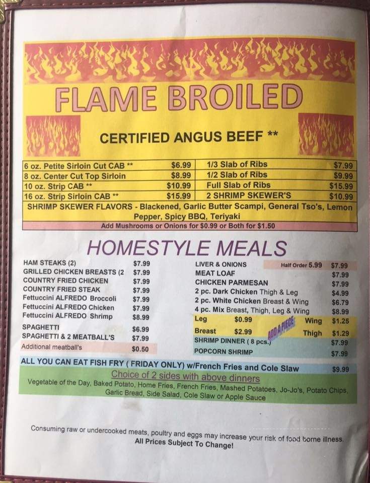 Friendship Acres Bar & Grill - Atwater, OH menu_pic