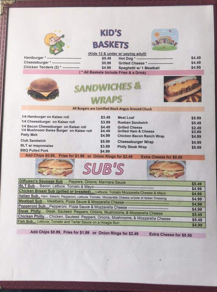 Friendship Acres Bar & Grill - Atwater, OH menu_pic