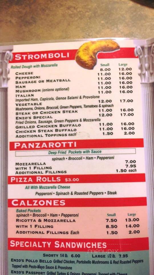 Enzo's Pizzeria - Langhorne, PA menu_pic
