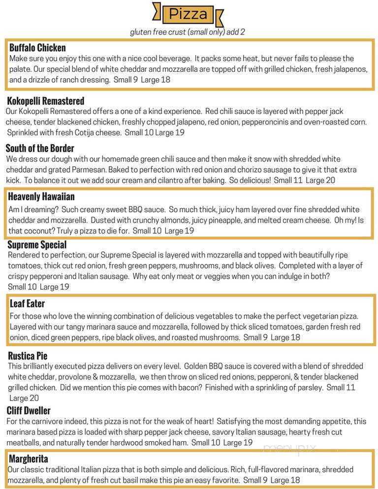 Kokopelli Beer Company - Westminster, CO menu_pic