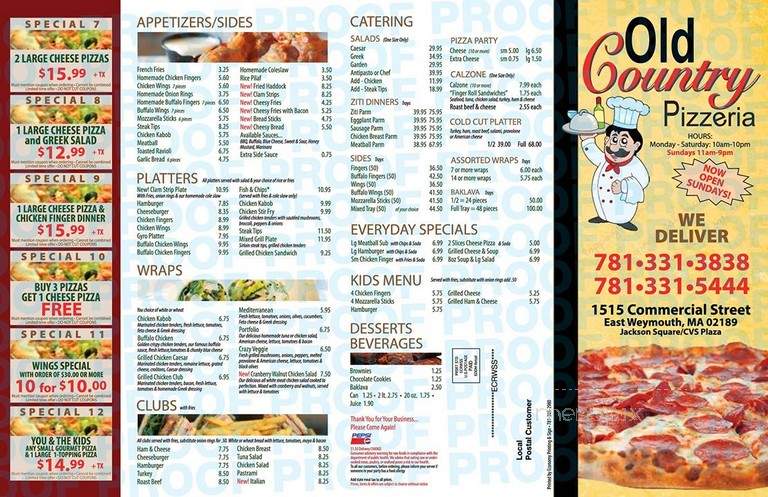 Old Country Pizzeria - Weymouth, MA