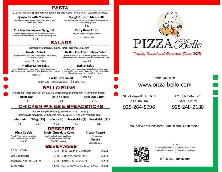 Pizza Bello - Pleasanton, CA
