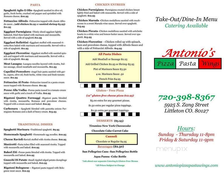 Wing Street - Littleton, CO menu_pic