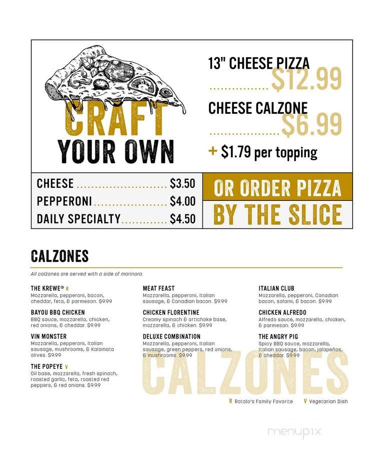 Rotolo's Pizza - Slidell, LA menu_pic