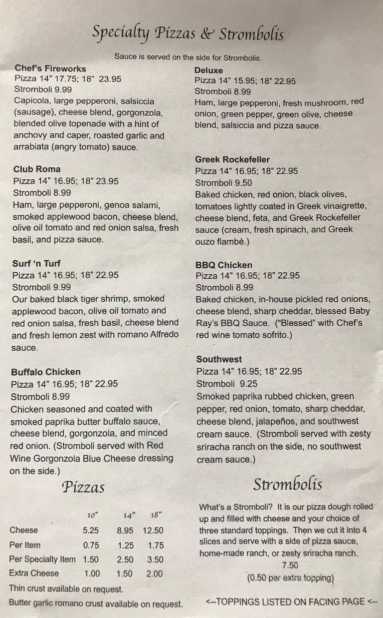 Stromboli's Gourmet Pizzeria - Holland, MI