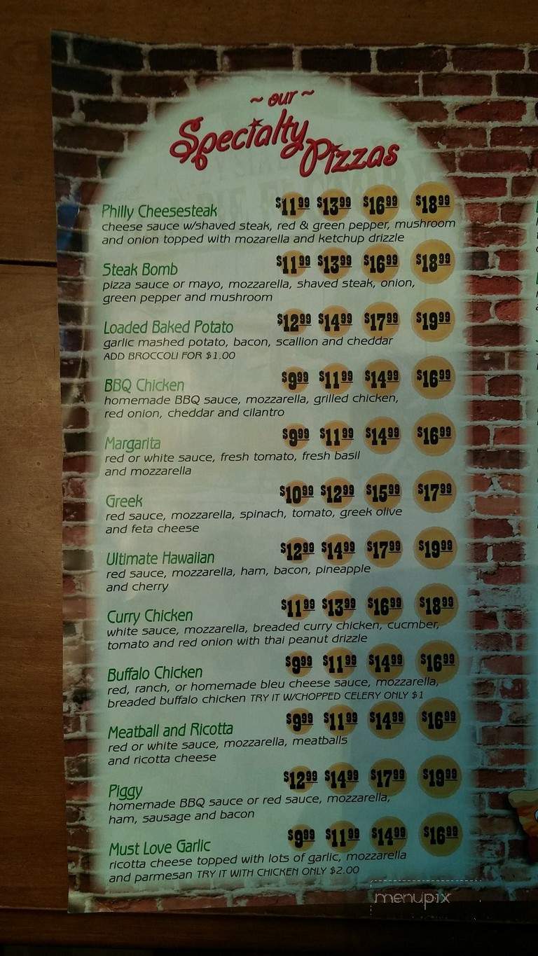 Crazy Stallion Pizza Pie Factory - Naples, ME menu_pic