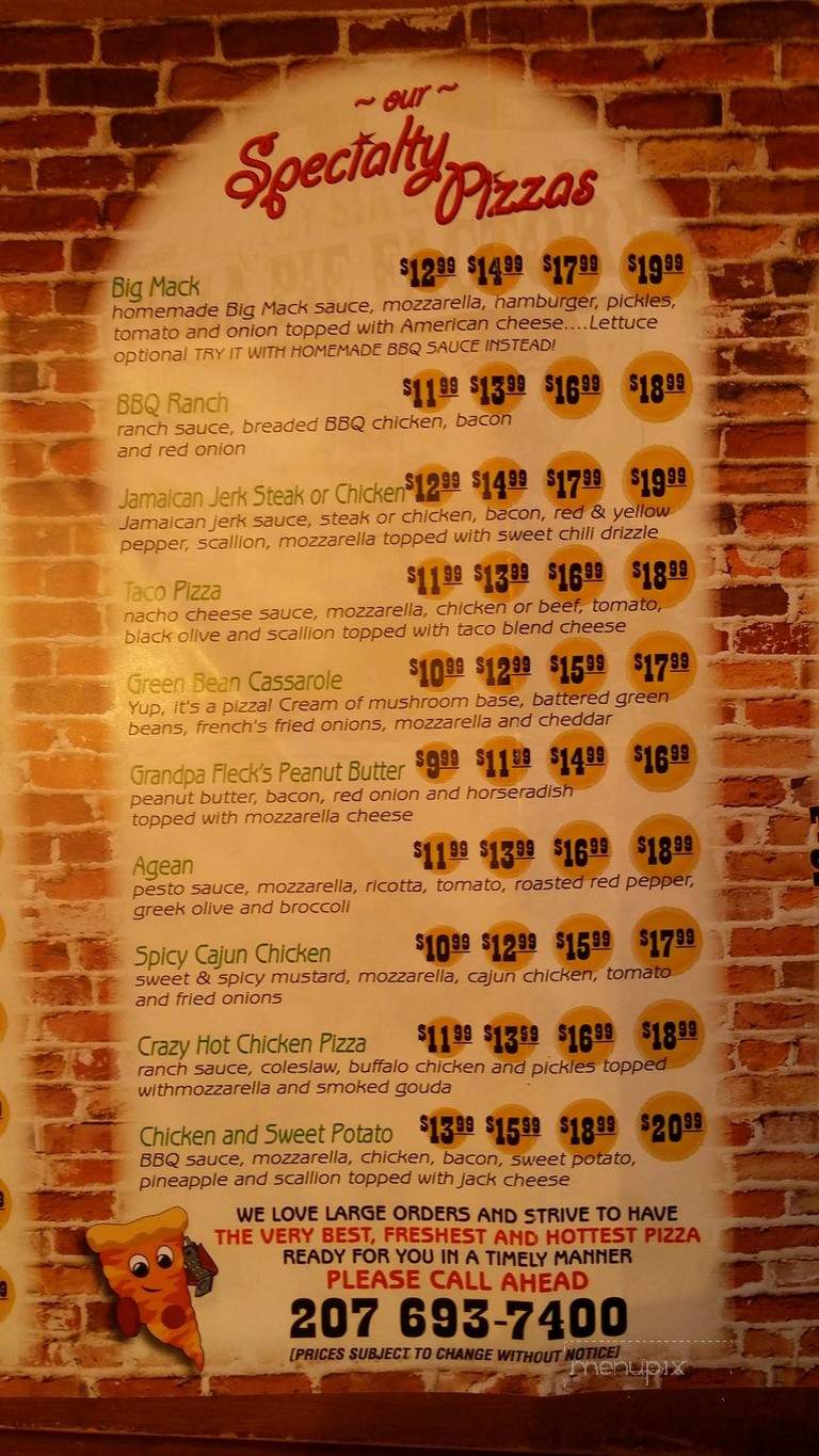 Crazy Stallion Pizza Pie Factory - Naples, ME menu_pic
