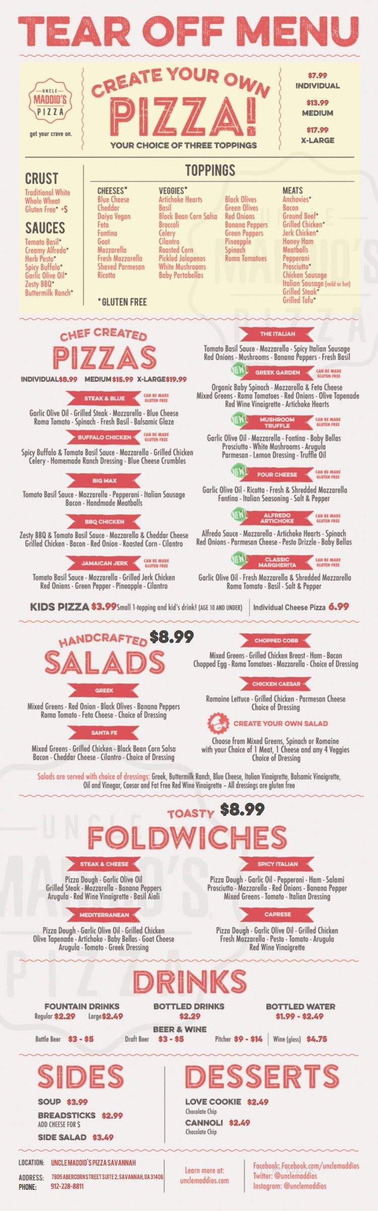 Uncle Maddio's Pizza Joint - Canton, GA menu_pic