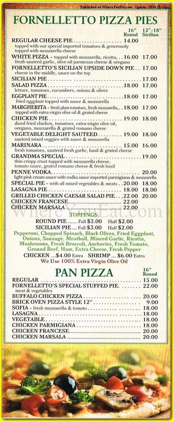 Fornelletto Pizzeria & Restaurant in Staten Island - Staten Island, NY