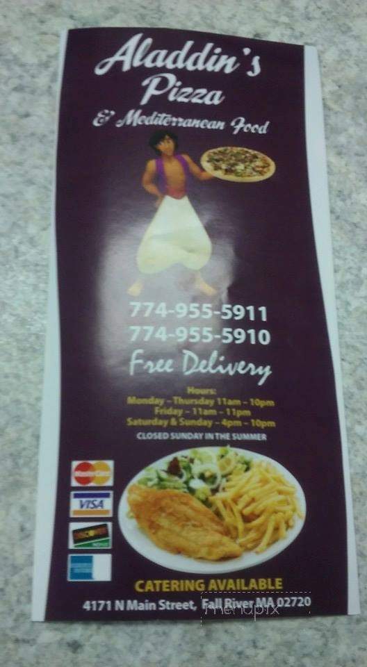 Aladdin's - Fall River, MA menu_pic