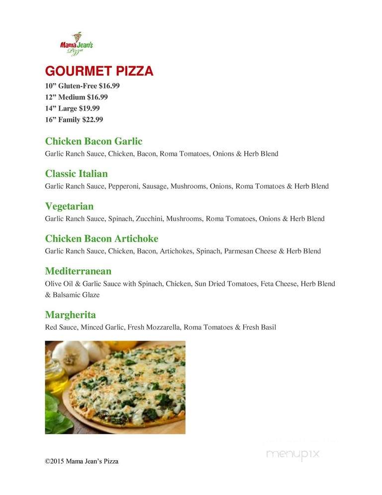Mama Jean's Pizza - Willernie, MN menu_pic