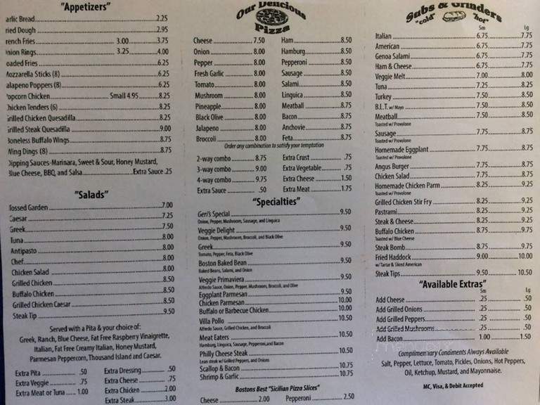 Geri's Pizzas Galore and More - Avon, MA menu_pic
