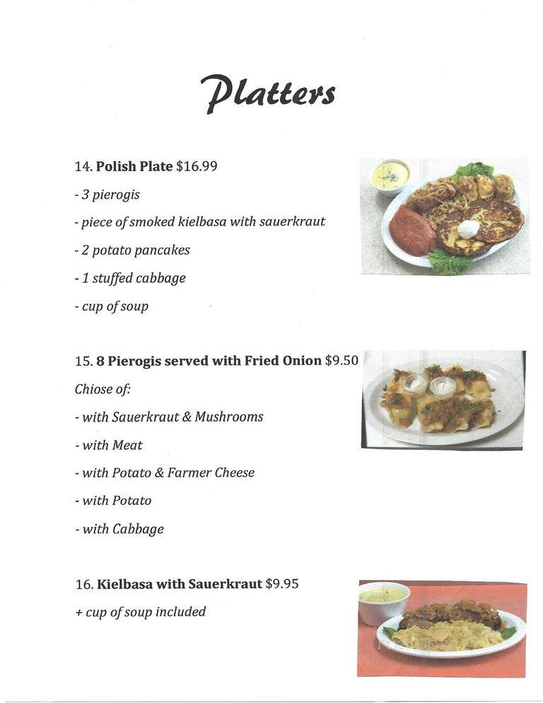 Ava's Polish Kitchen - Vero Beach, FL menu_pic
