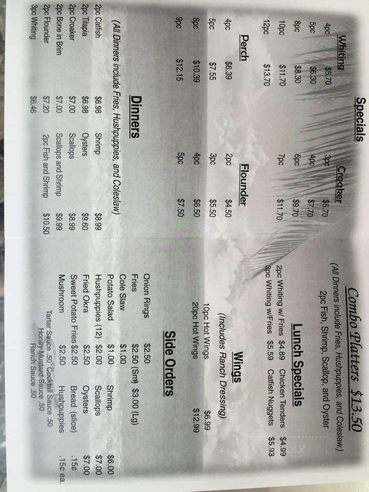 Dj's Seafood - Columbia, SC menu_pic