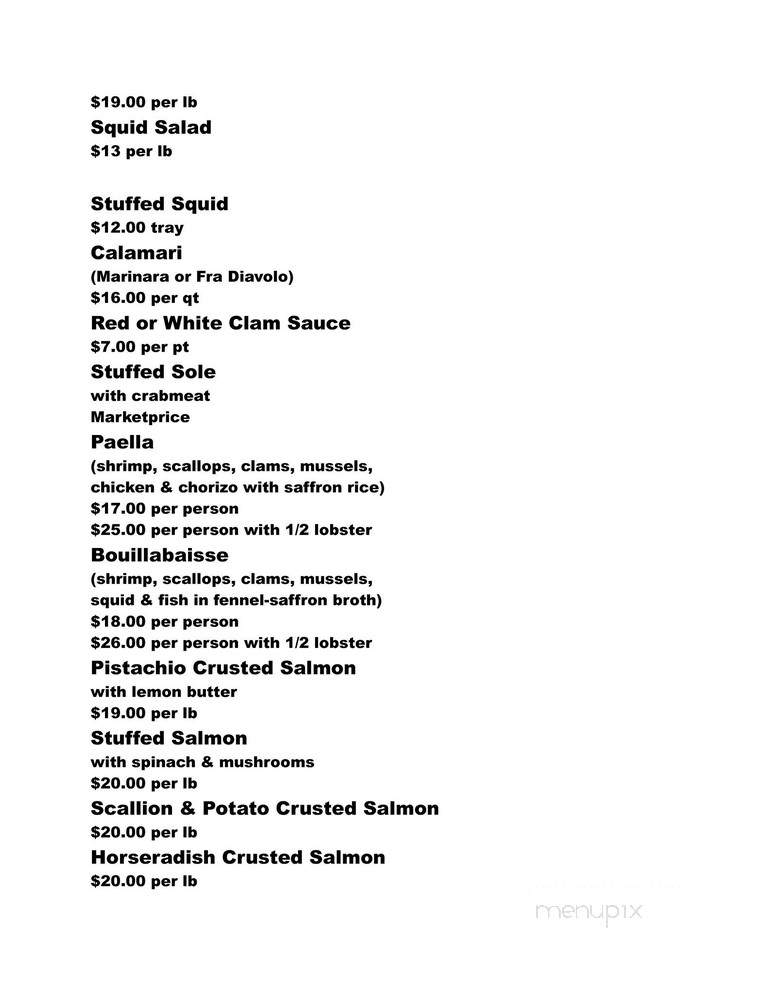 Mt Kisco Seafood - Mount Kisco, NY menu_pic