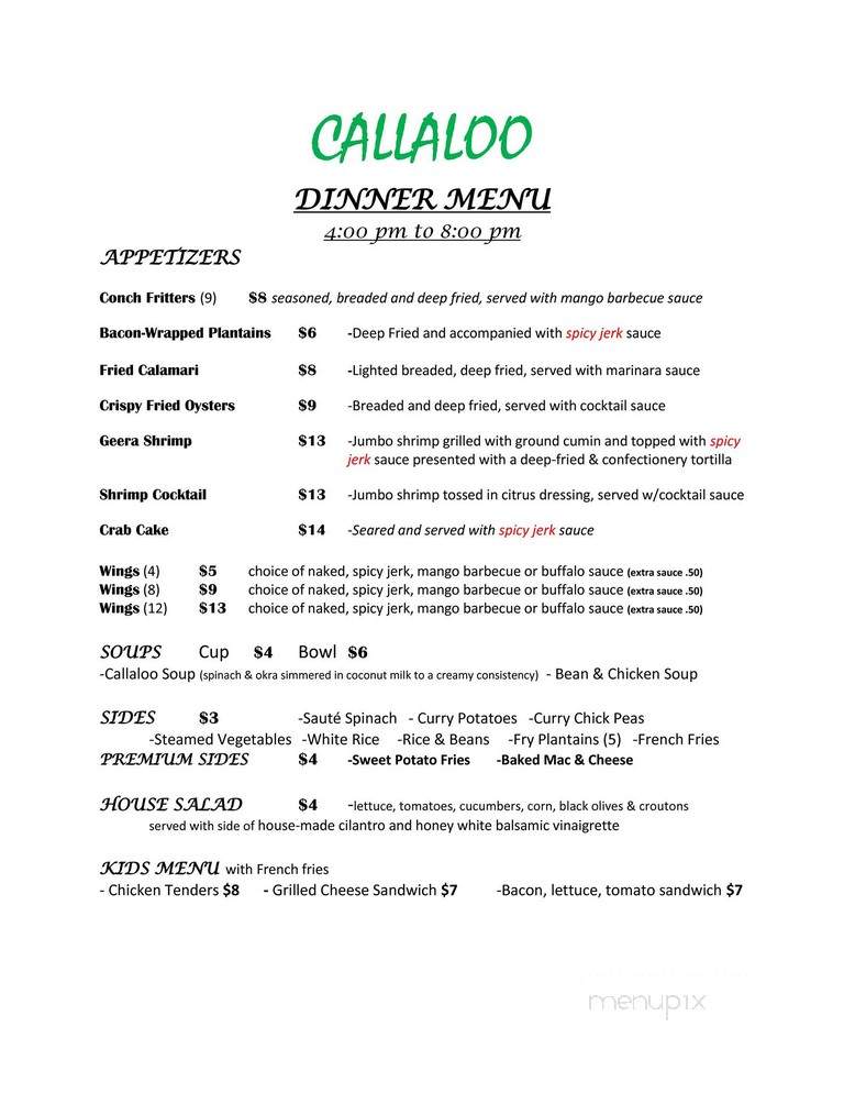 Callaloo Carribean Restaurant & Bar - Punta Gorda, FL
