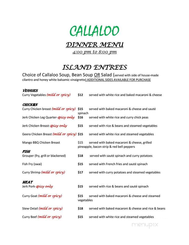Callaloo Carribean Restaurant & Bar - Punta Gorda, FL