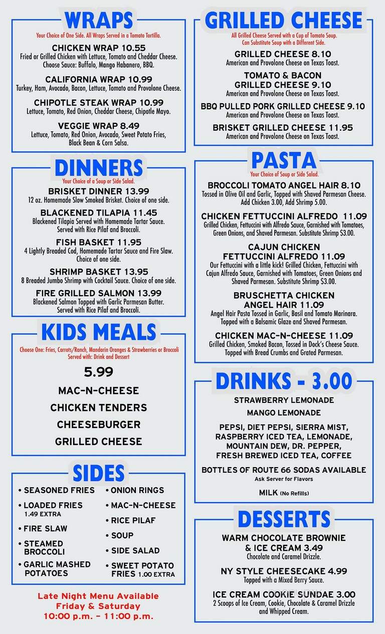 Dock Rotz Tavern - Minooka, IL menu_pic