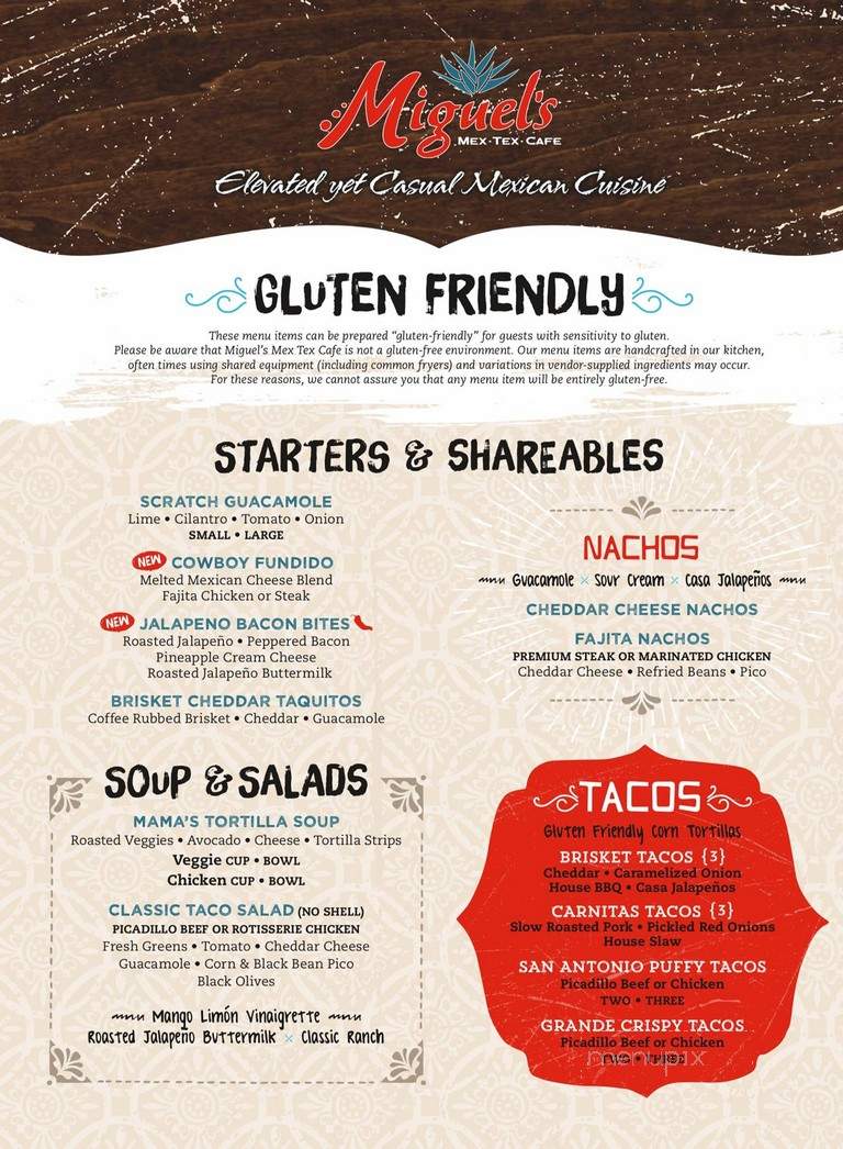 Miguel's - Abilene, TX menu_pic