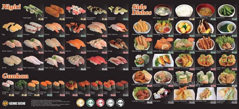 Genki Sushi - Santa Ana, CA menu_pic