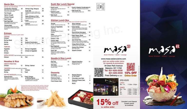 Masa Asian Cuisine - Babylon, NY