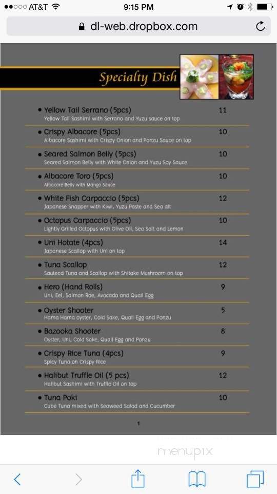 Sister Sushi and Thai - Moorpark, CA menu_pic