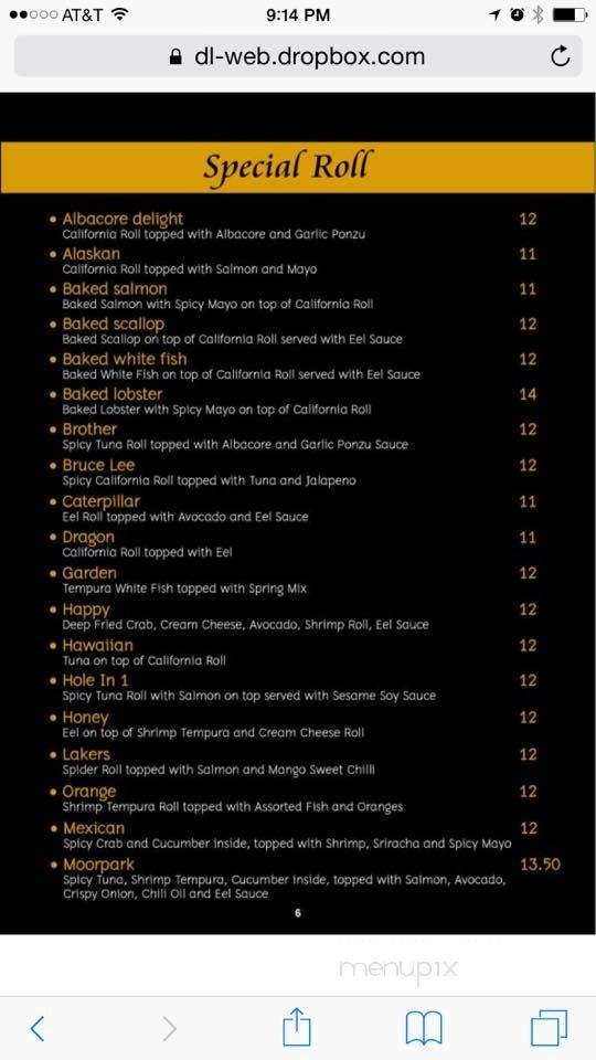 Sister Sushi and Thai - Moorpark, CA menu_pic