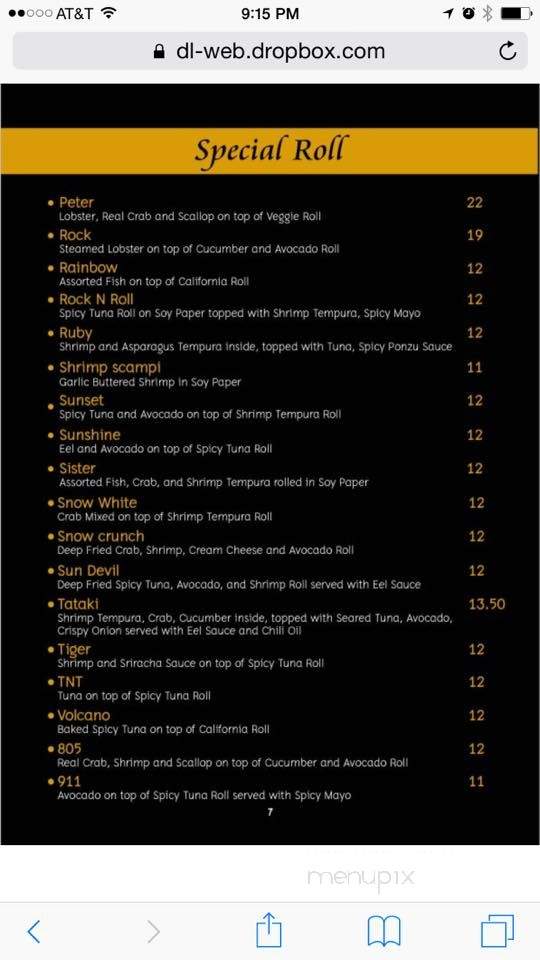 Sister Sushi and Thai - Moorpark, CA menu_pic