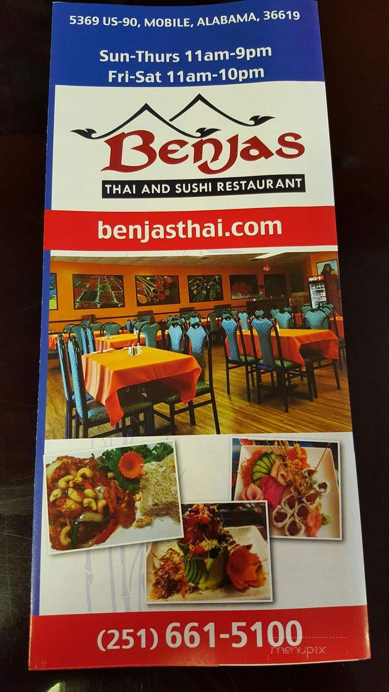 Benja's Thai & Sushi Restaurant - Mobile, AL