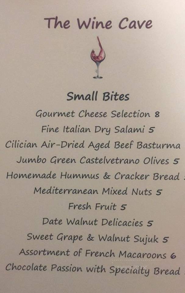 Wine Cave - Glendale, CA menu_pic