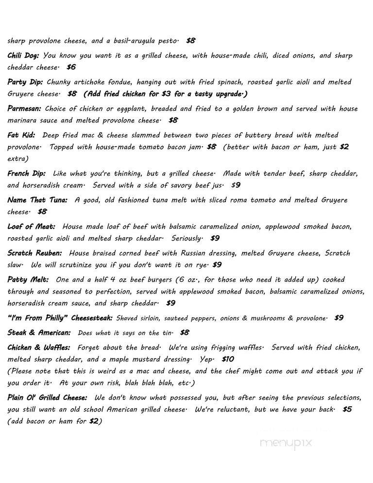 Scratch Kitchen - Newport, RI menu_pic