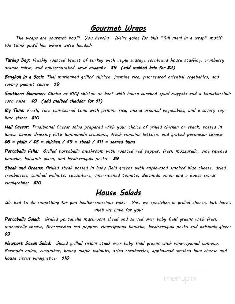 Scratch Kitchen - Newport, RI menu_pic