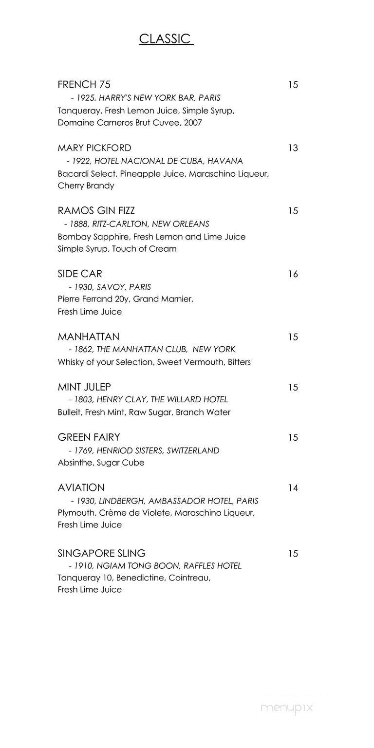 L2 Lounge - Washington, DC menu_pic