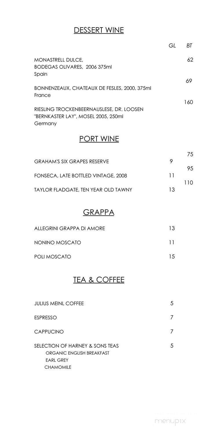 L2 Lounge - Washington, DC menu_pic