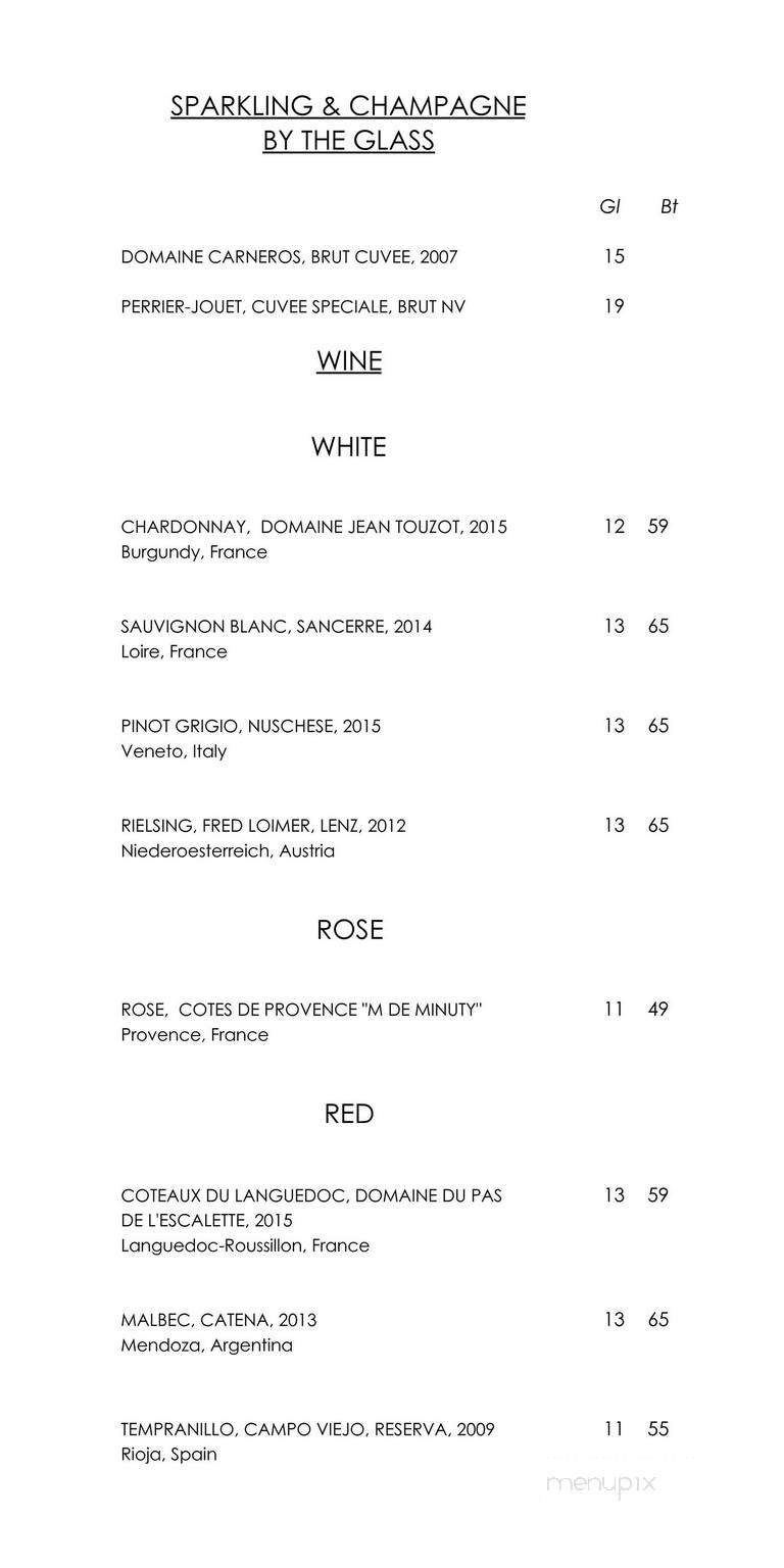 L2 Lounge - Washington, DC menu_pic