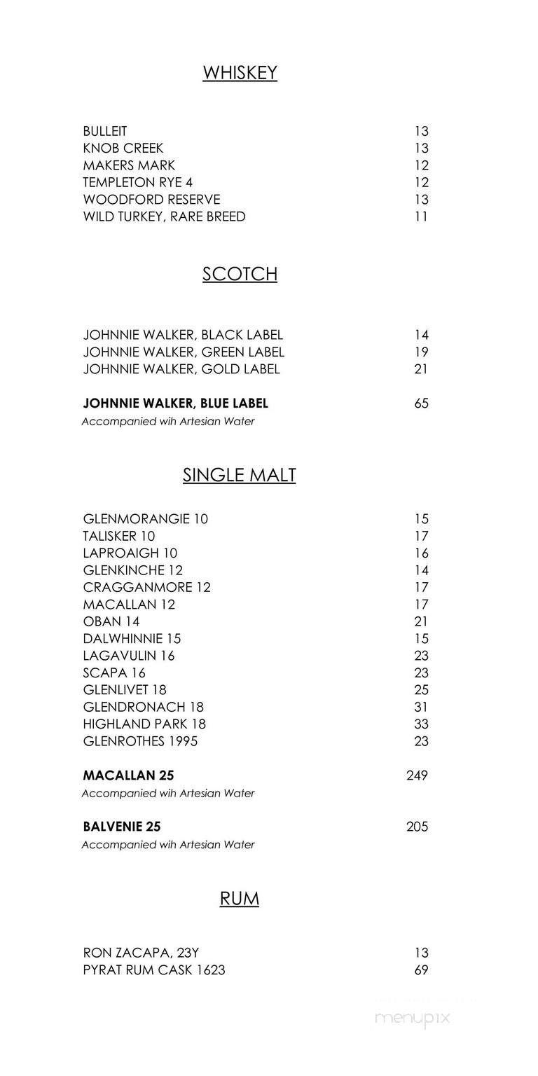 L2 Lounge - Washington, DC menu_pic