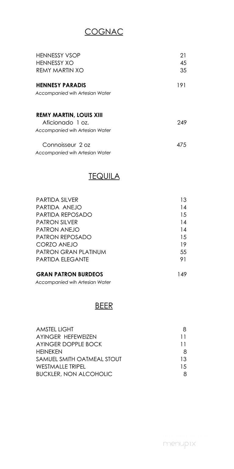 L2 Lounge - Washington, DC menu_pic