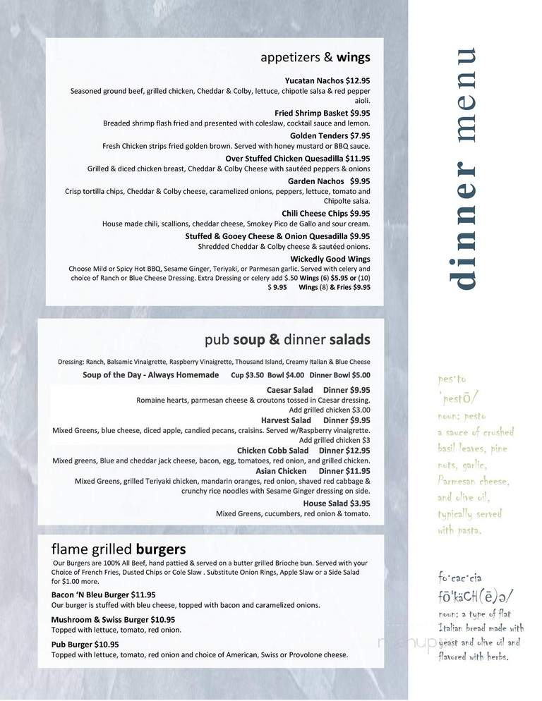 Pub at Pine Lakes Golf Course - Palm Coast, FL menu_pic