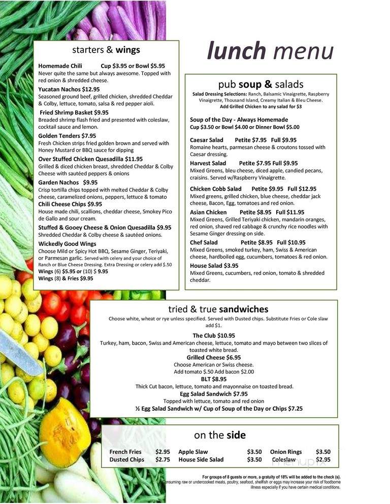 Pub at Pine Lakes Golf Course - Palm Coast, FL menu_pic
