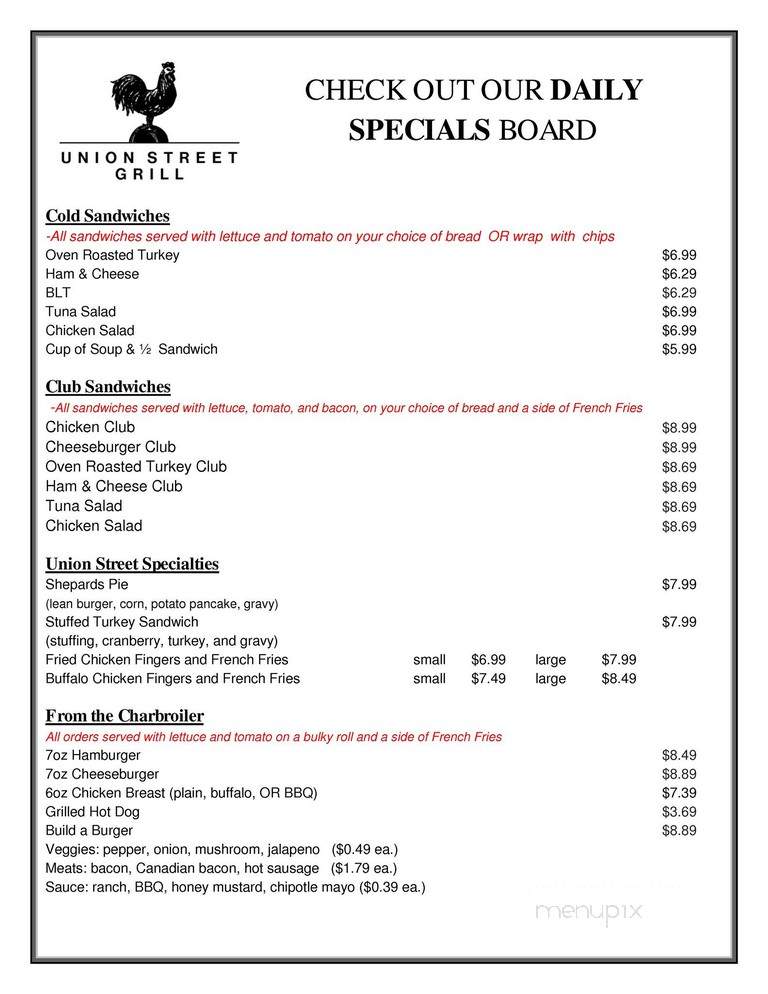 Union Coffee Company - Milford, NH menu_pic