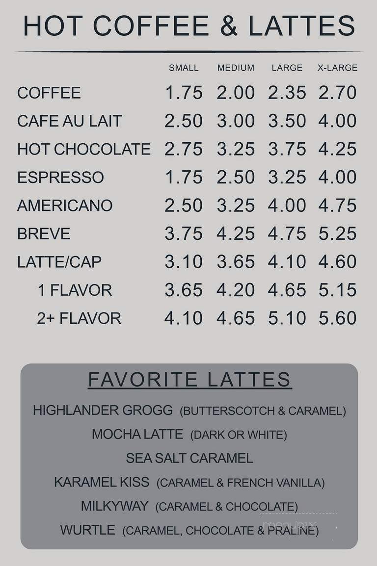 Winans Chocolate & Coffee - Dayton, OH menu_pic