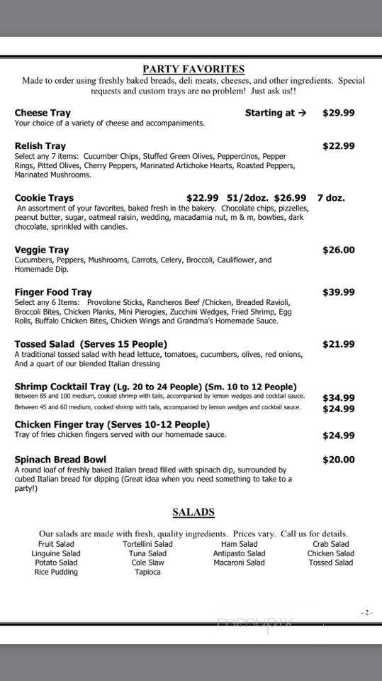 Donatelli's Italian Food Center - Pittsburgh, PA menu_pic