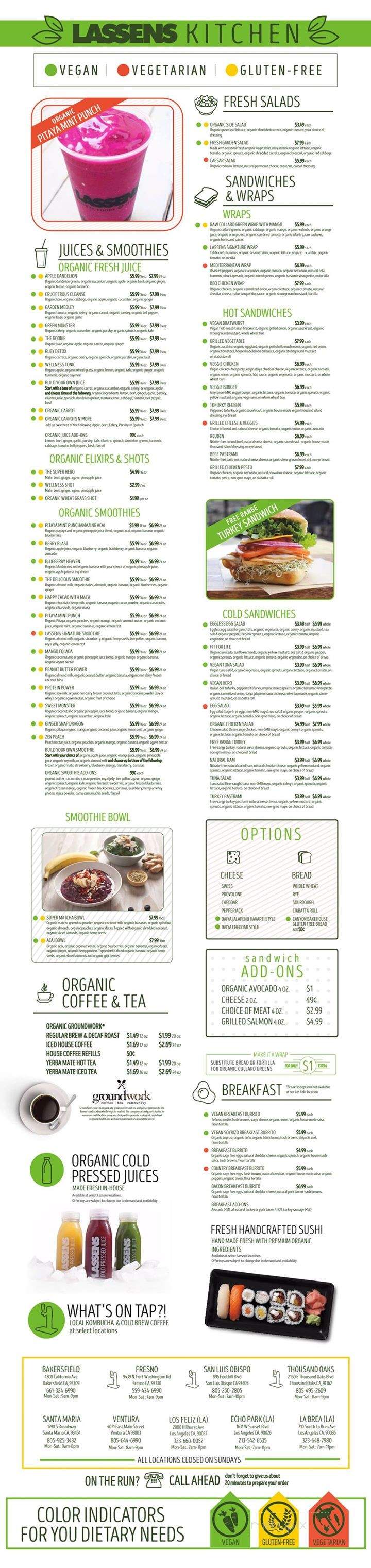 Lassens Natural Foods & Vitamins - Santa Maria, CA menu_pic