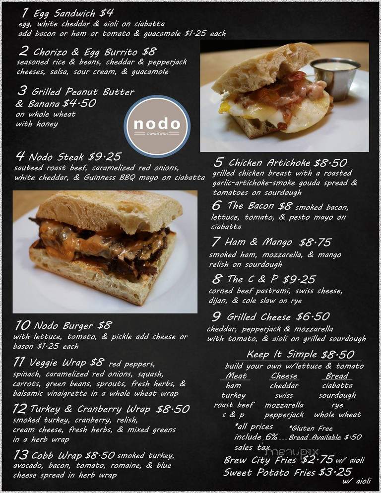 Nodo Downtown - Iowa City, IA menu_pic