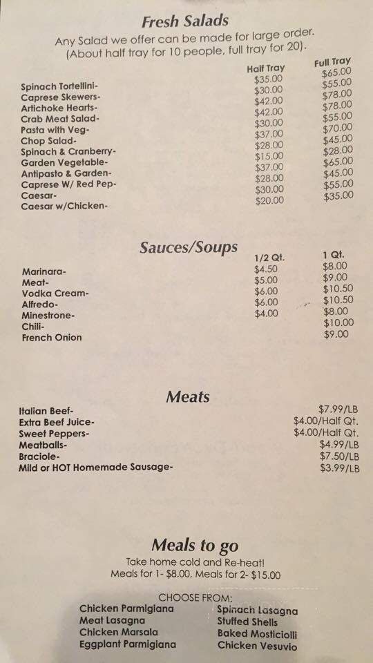 Rosalia's Deli - Elmhurst, IL menu_pic