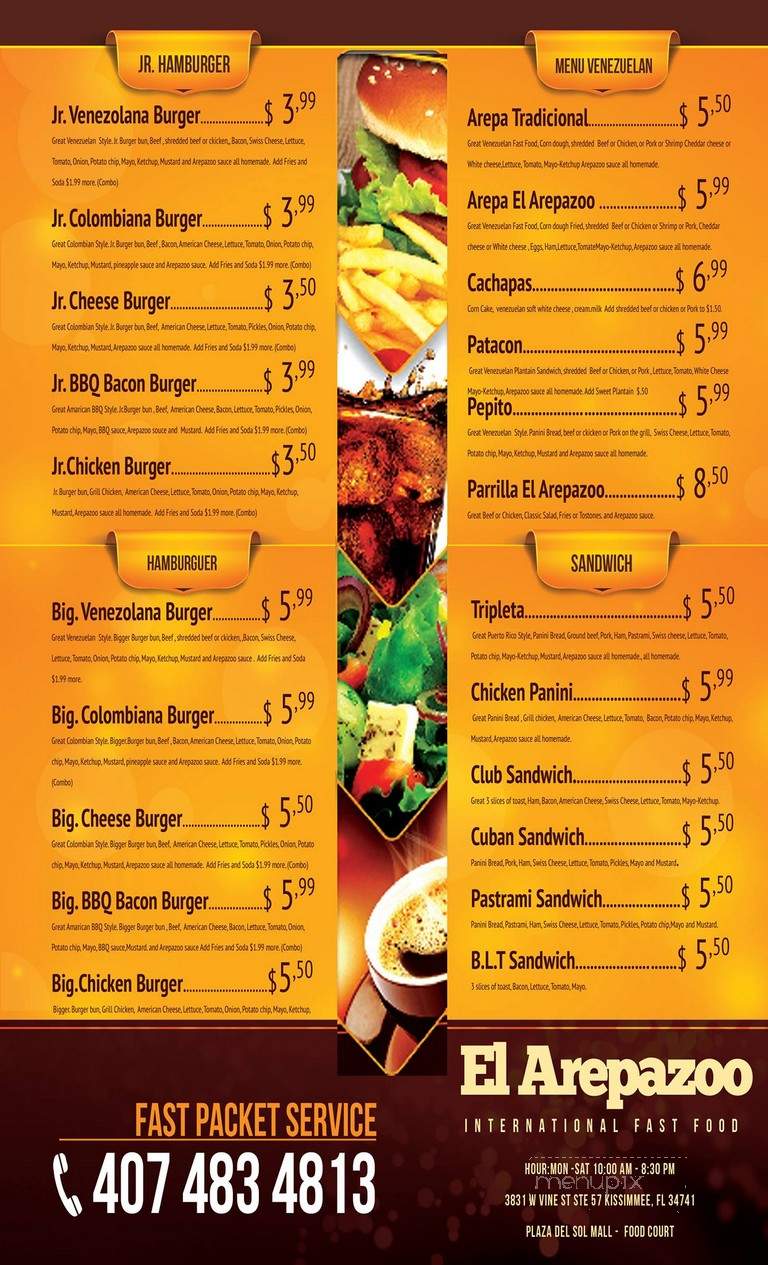 El Arepazoo - Kissimmee, FL menu_pic
