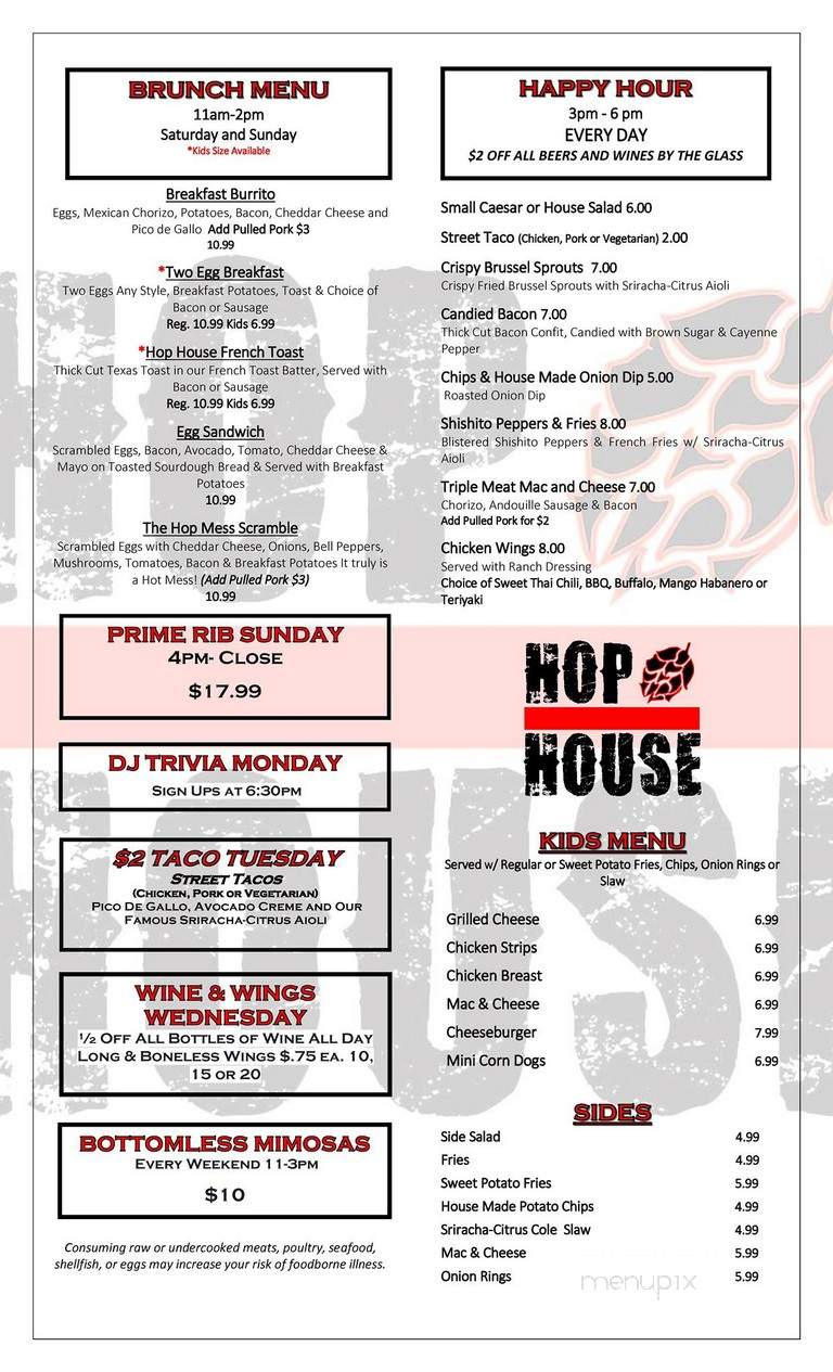 Hop House - El Dorado Hills, CA menu_pic