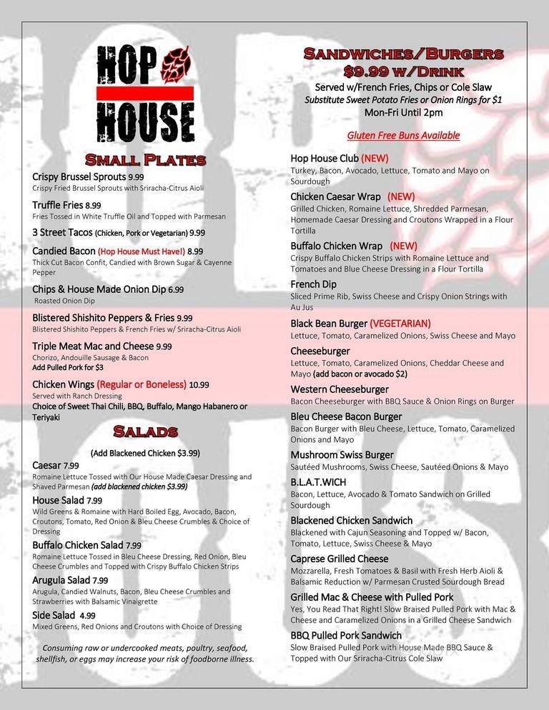 Hop House - El Dorado Hills, CA menu_pic