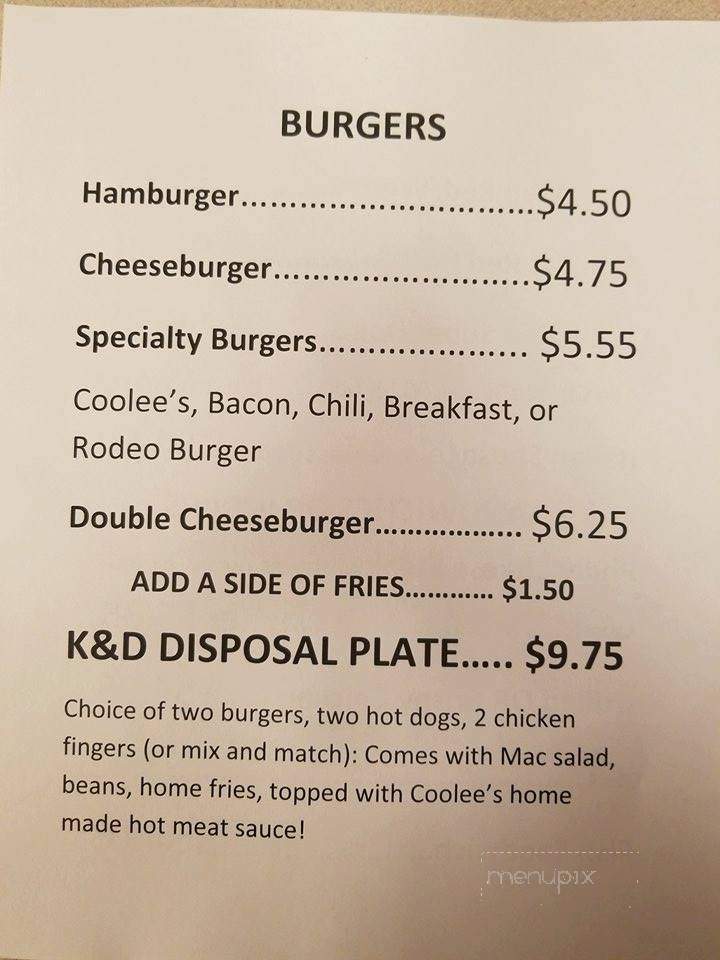 Mr. Coolee's Ice Cream Shop - Newark, NY menu_pic