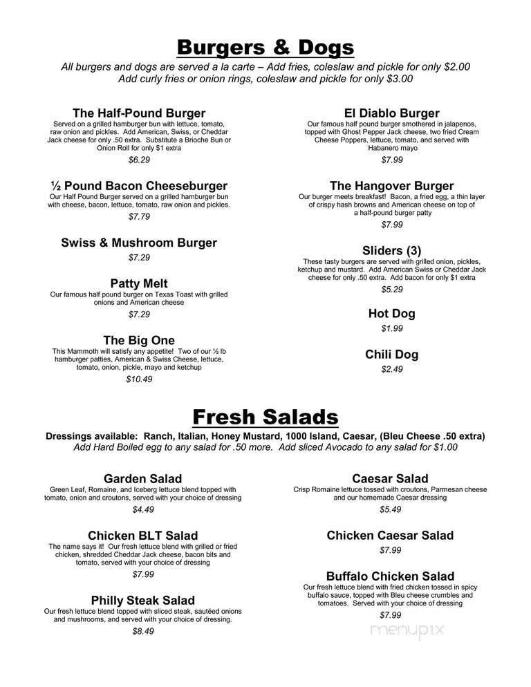 Madison Park Bowl - Madison Heights, MI menu_pic